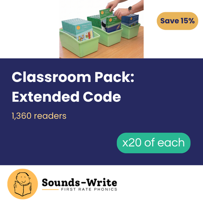 Classroom Pack: Extended Code Sounds-Write Readers (x20 of each)